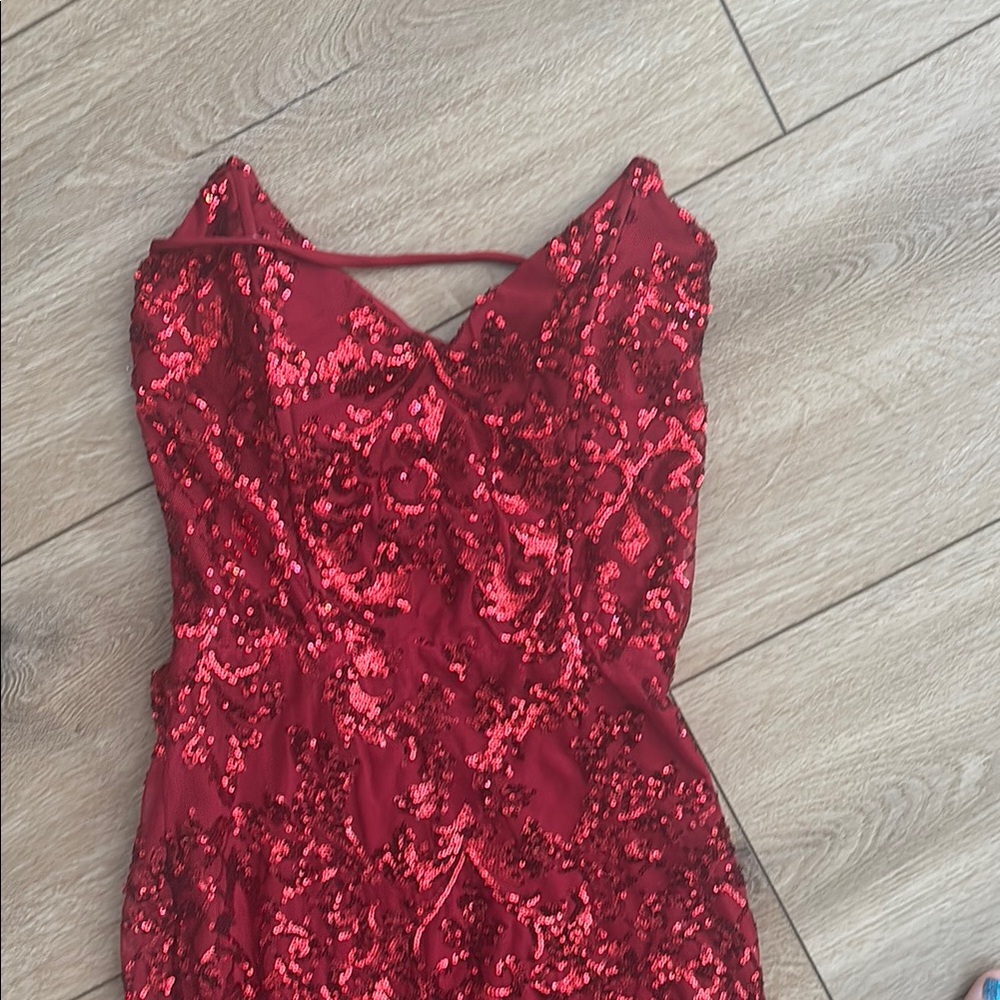 Red Sequin Dress